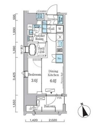 プライマル中央MINATOの物件間取画像